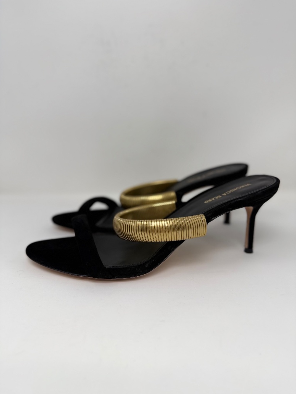 New Veronica Beard Tobin Sandals Black Suede Sz 9 - Picture 7 of 13
